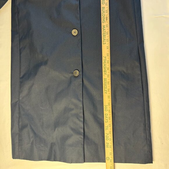 COS Mid-length Navy Cotton Overcoat with buttons Size 6 - Picture 7 of 7